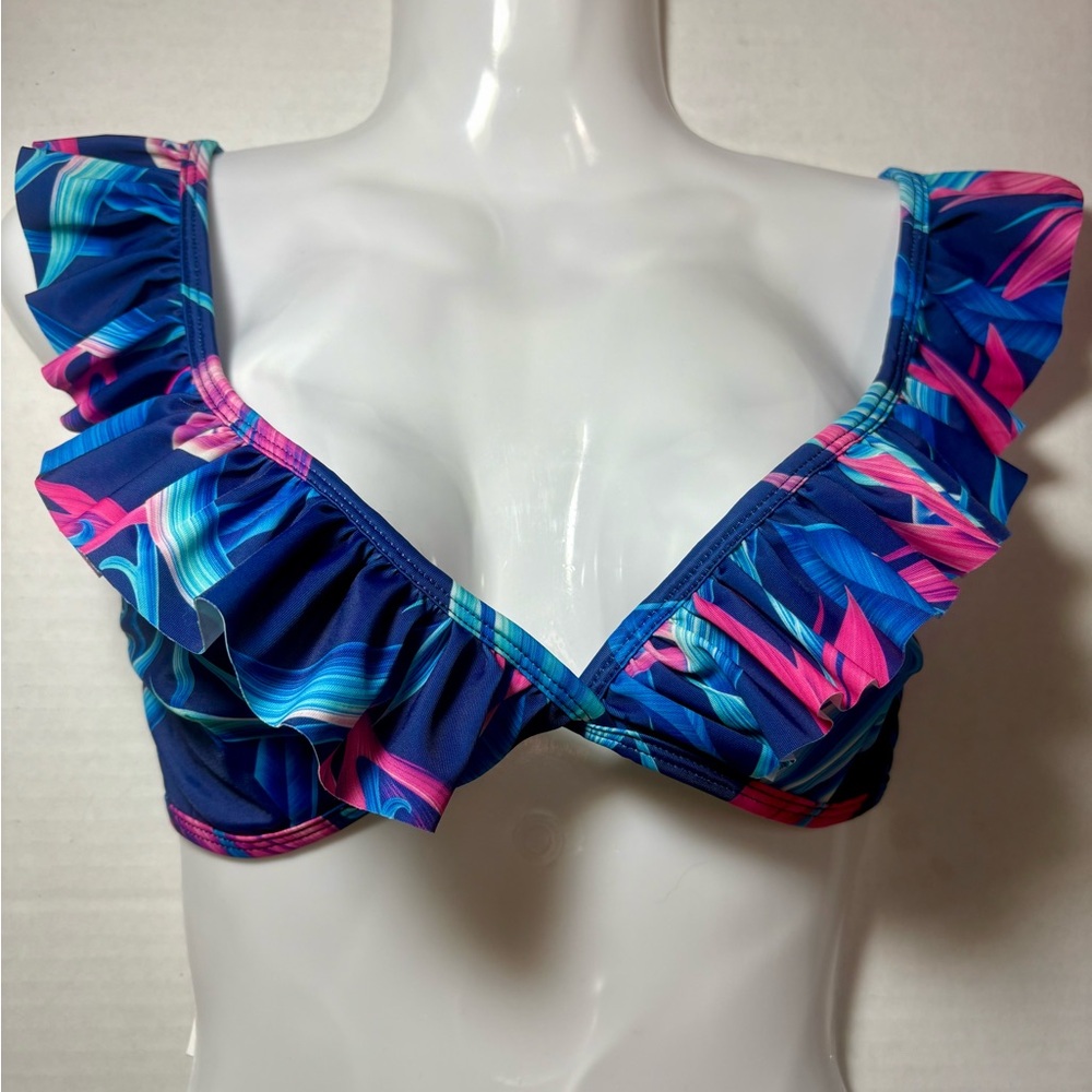 INDIGO SWIMWEAR Tropical Ruffle Bikini Set - Picture 3 of 8